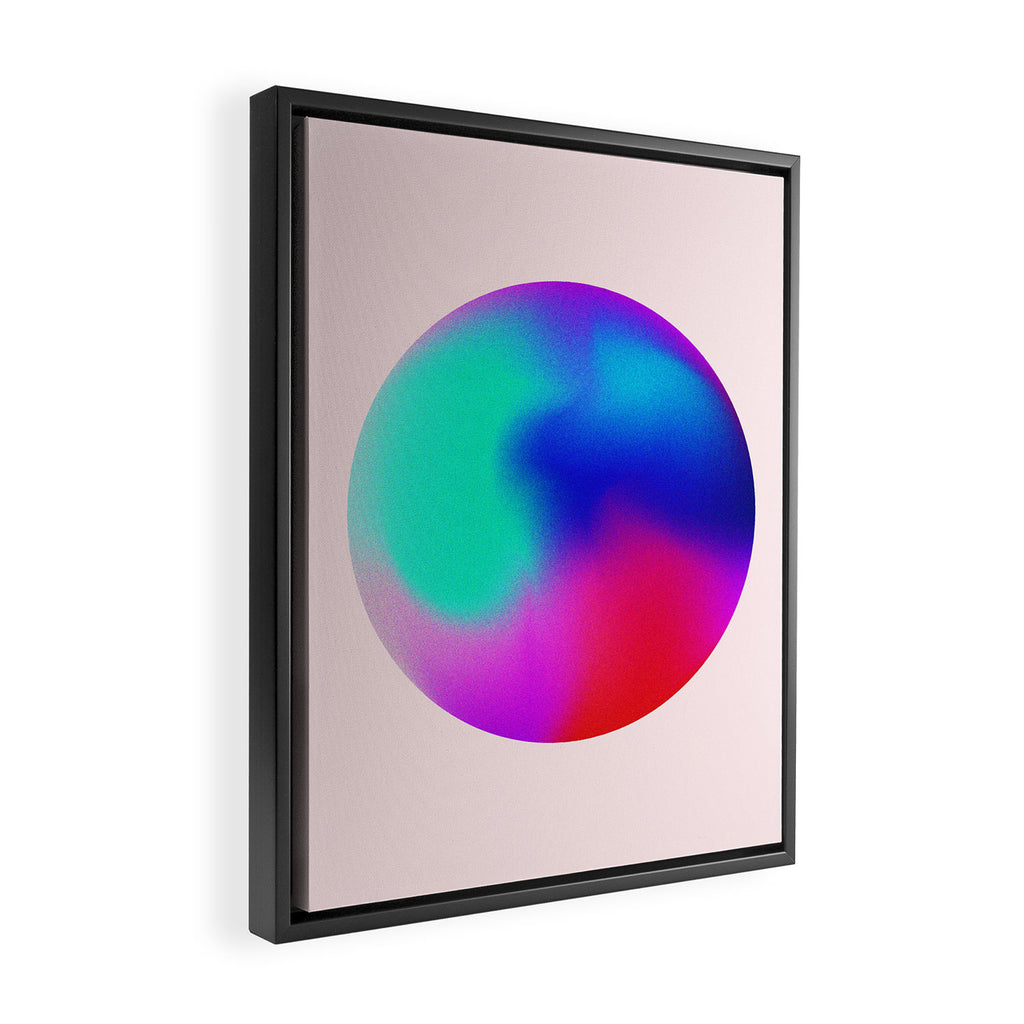 Pink And Purple Gradient Sphere Framed Canvas Print Gallery Image 2