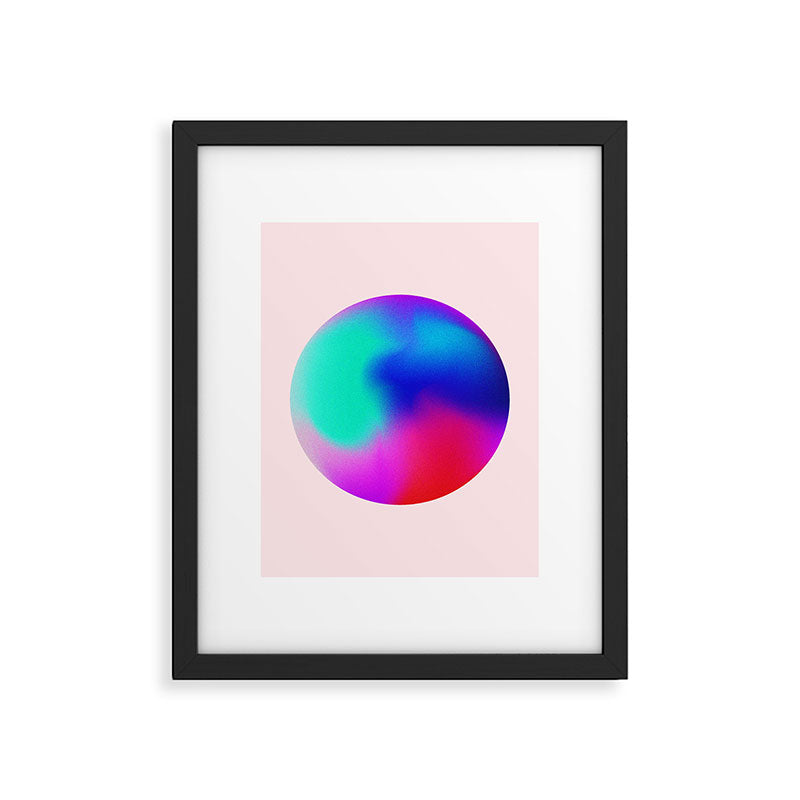 Pink And Purple Gradient Sphere Framed Art Print Gallery Image 6