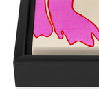 Pink Grumpy Frog Framed Canvas Print Gallery Image 3