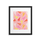 Pink Lobster Pattern Framed Art Print Gallery Image 6
