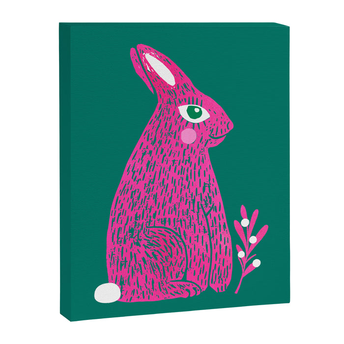Pink Rabbit Canvas Print Gallery Image 1