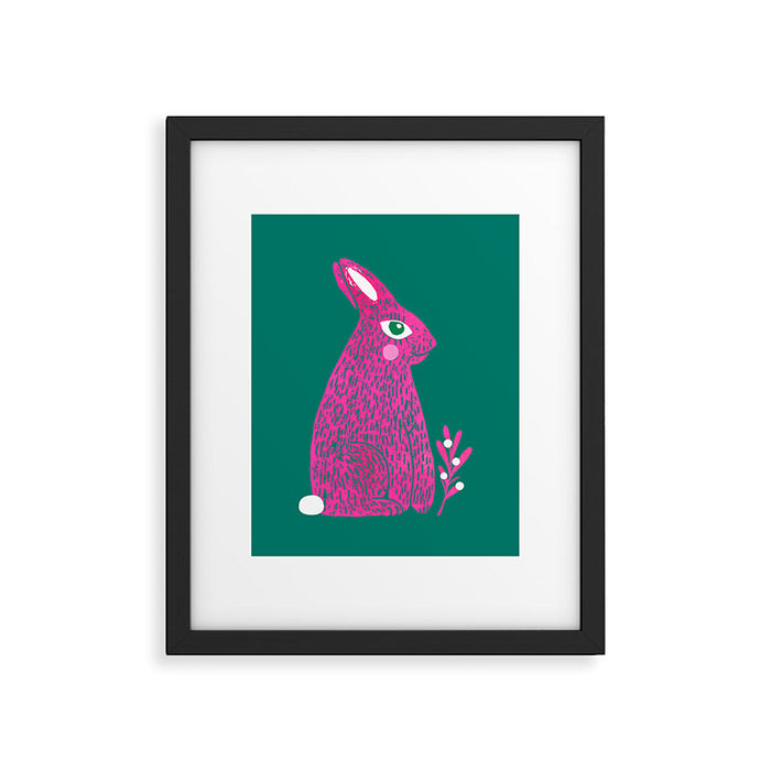 Pink Rabbit Framed Art Print Gallery Image 1