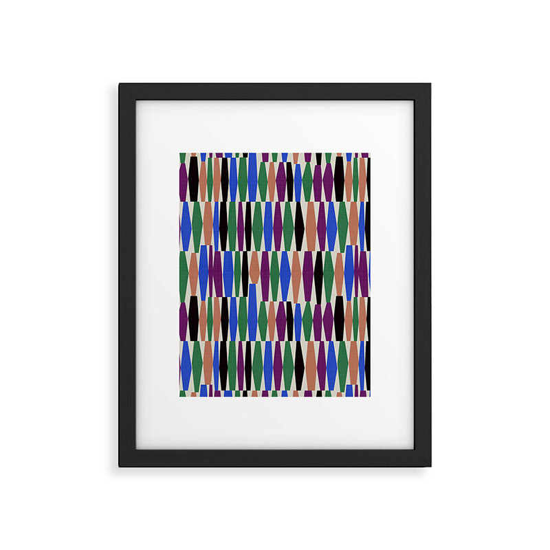 Playful Modern Geometric Shapes Framed Art Print Gallery Image 5