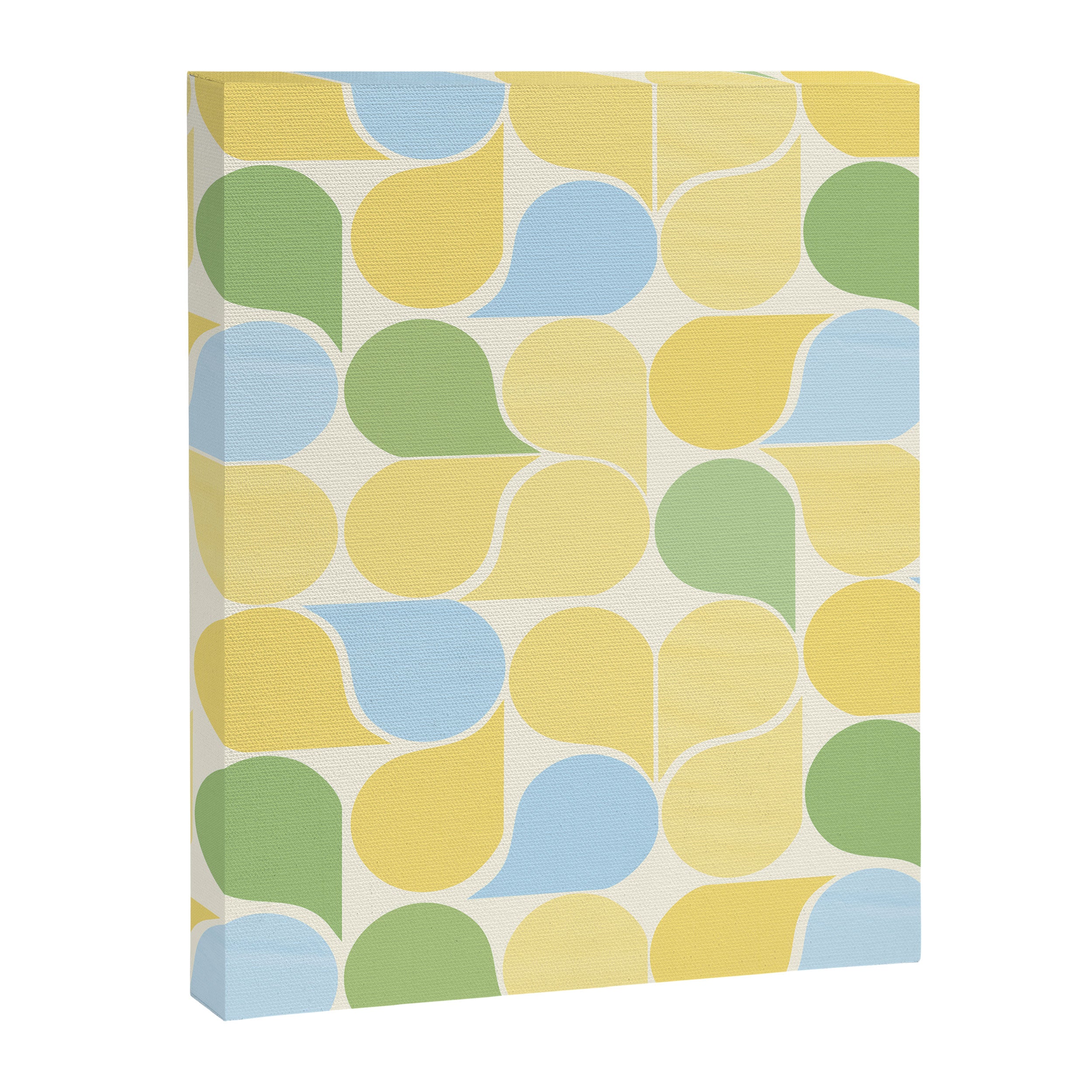 Playful Pastel Geometric Raindrop Pattern Canvas Print Gallery Image 8