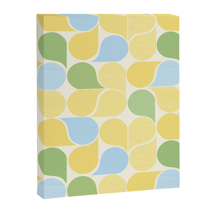 Playful Pastel Geometric Raindrop Pattern Canvas Print Gallery Image 1