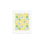 Playful Pastel Geometric Raindrop Pattern Art Print Gallery Image 1