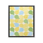 Playful Pastel Geometric Raindrop Pattern Framed Canvas Print Gallery Image 8