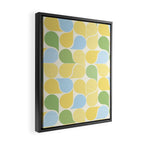 Playful Pastel Geometric Raindrop Pattern Framed Canvas Print Gallery Image 2