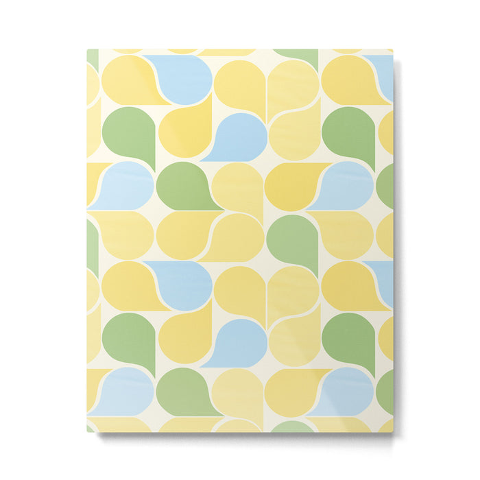 Playful Pastel Geometric Raindrop Pattern Metal Print Gallery Image 1