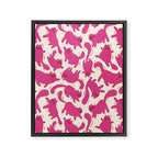 Playful Pink Cats Pattern Framed Canvas Print Gallery Image 8