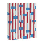 Playful Stripes and Blocks Geometric Pattern Canvas Print Gallery Image 8