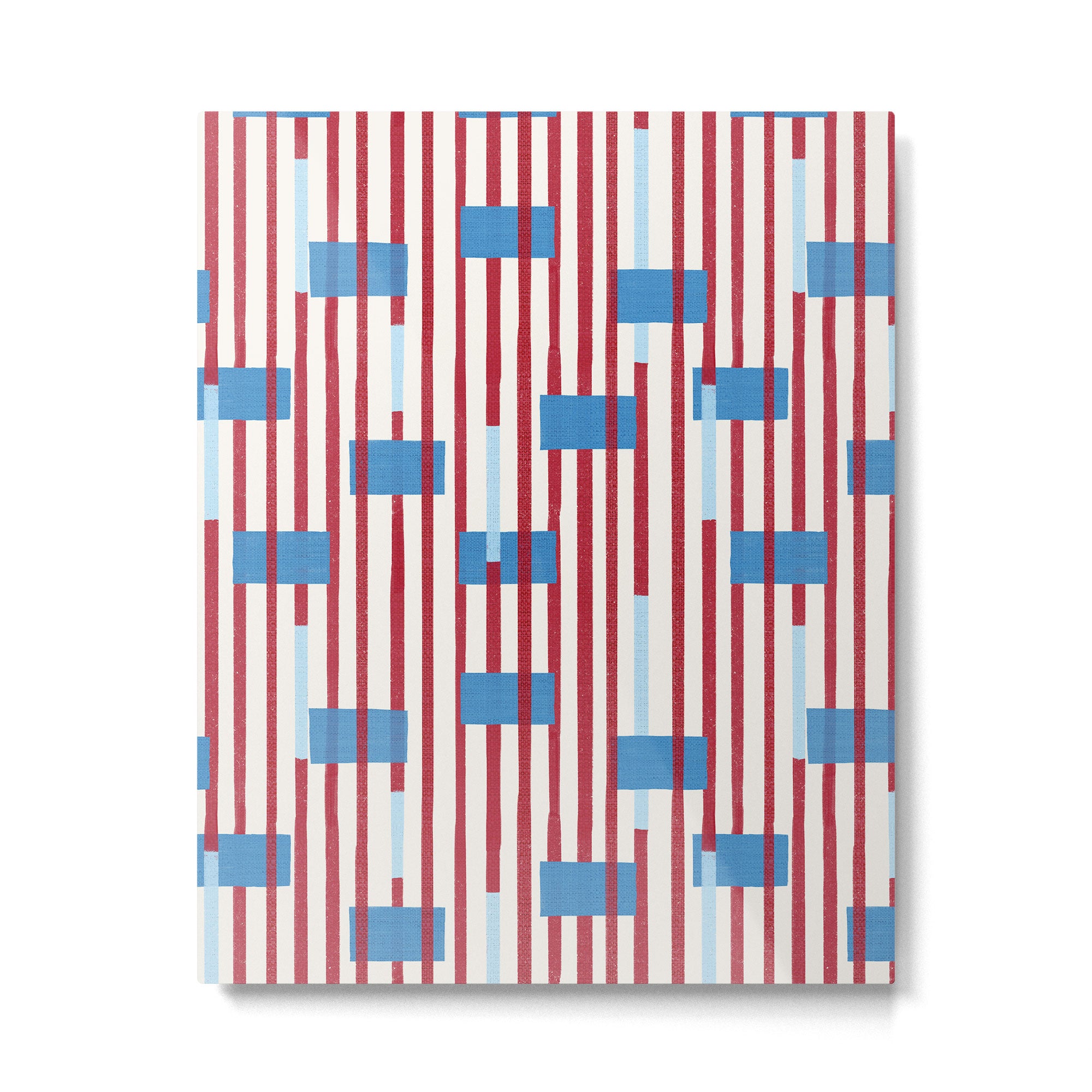 Playful Stripes and Blocks Geometric Pattern Metal Print Gallery Image 6