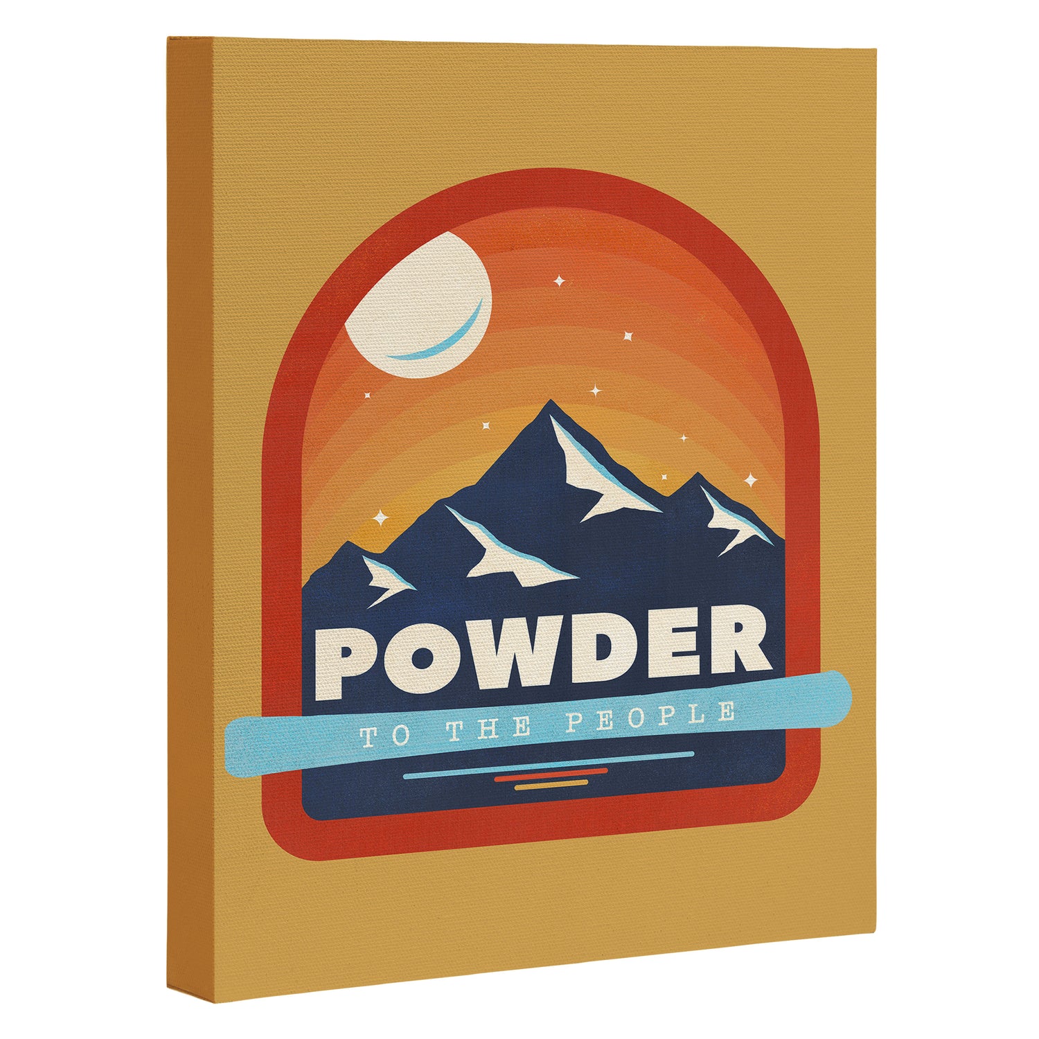 Powder To The People - Ski Badge Canvas Print Gallery Image 3