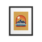 Powder To The People - Ski Badge Framed Art Print Gallery Image 4