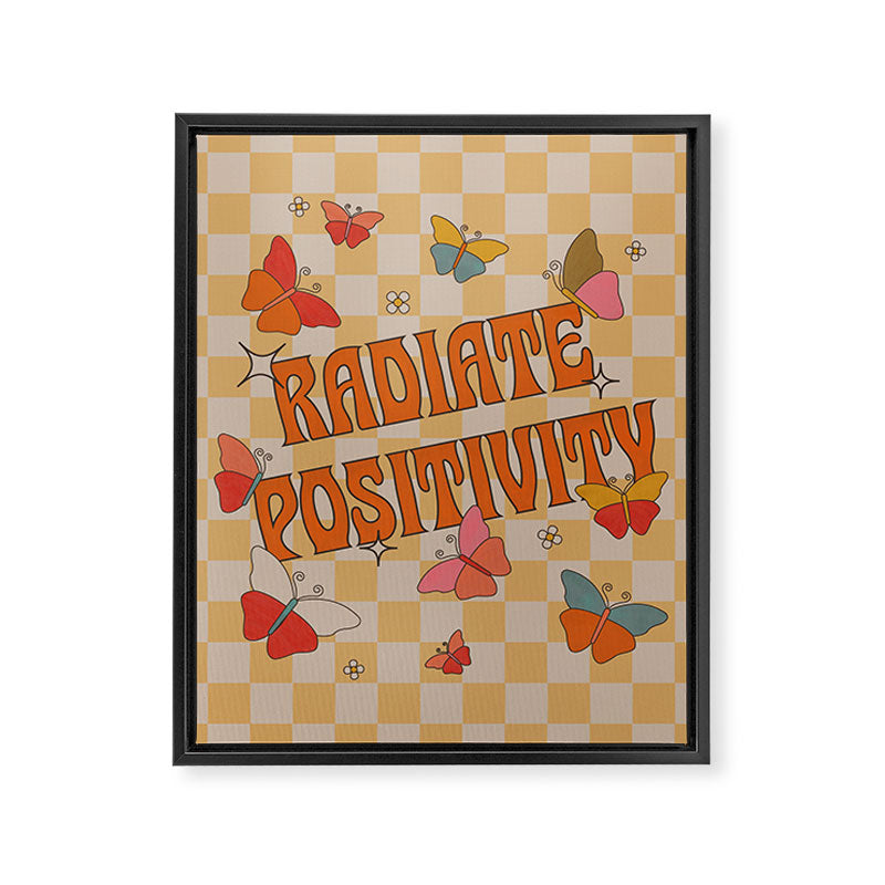 Radiate Positivity Butterflies Framed Canvas Print Gallery Image 8