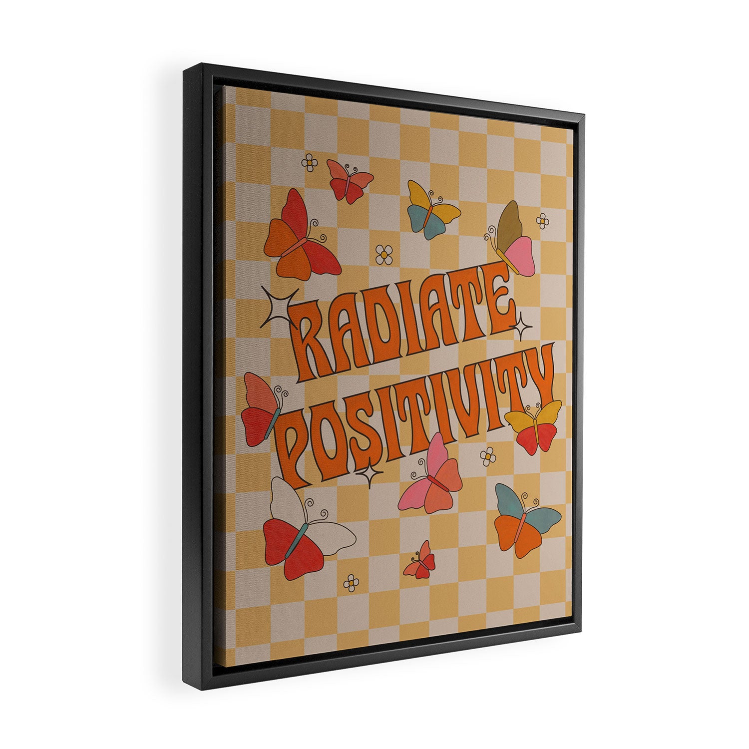 Radiate Positivity Butterflies Framed Canvas Print Gallery Image 2