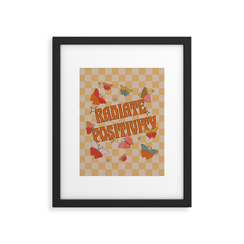 Radiate Positivity Butterflies Framed Art Print Gallery Image 6