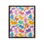 Rainbow Cats Framed Canvas Print Gallery Image 8