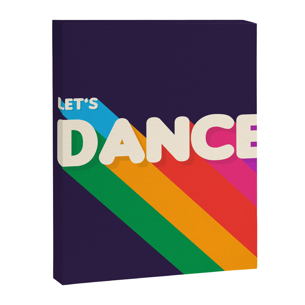 RAINBOW DANCE TYPOGRAPHY- let's dance Canvas Print Gallery Image 8