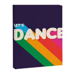 RAINBOW DANCE TYPOGRAPHY- let's dance Canvas Print Gallery Image 8