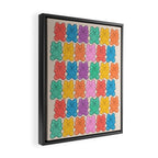 Rainbow Jelly Bears Pattern Framed Canvas Print Gallery Image 2