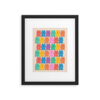 Rainbow Jelly Bears Pattern Framed Art Print Gallery Image 6