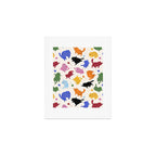 Rainbow Kittens Pattern Art Print Gallery Image 1