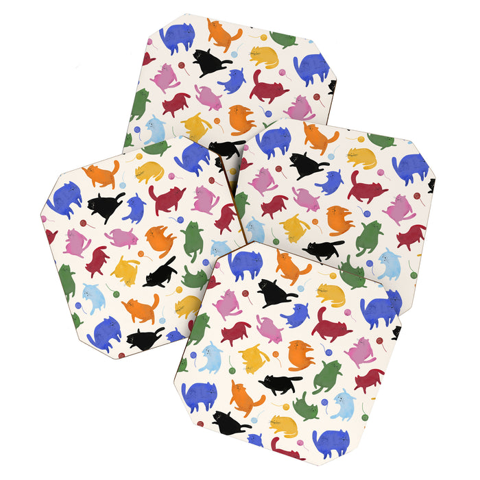Rainbow Kittens Pattern Coaster Gallery Image 1