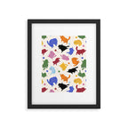 Rainbow Kittens Pattern Framed Art Print Gallery Image 6
