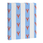 Red Lobsters On Hand-Painted Bright Blue Stripes Canvas Print Gallery Image 8