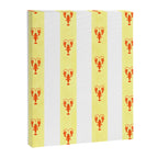 Red Lobsters On Hand-Painted Sunny Yellow Stripes Canvas Print Gallery Image 8