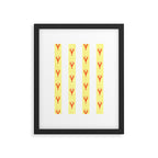 Red Lobsters On Hand-Painted Sunny Yellow Stripes Framed Art Print Gallery Image 6