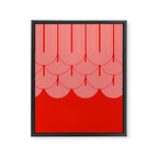 Red shapes pattern Framed Canvas Print Gallery Image 6