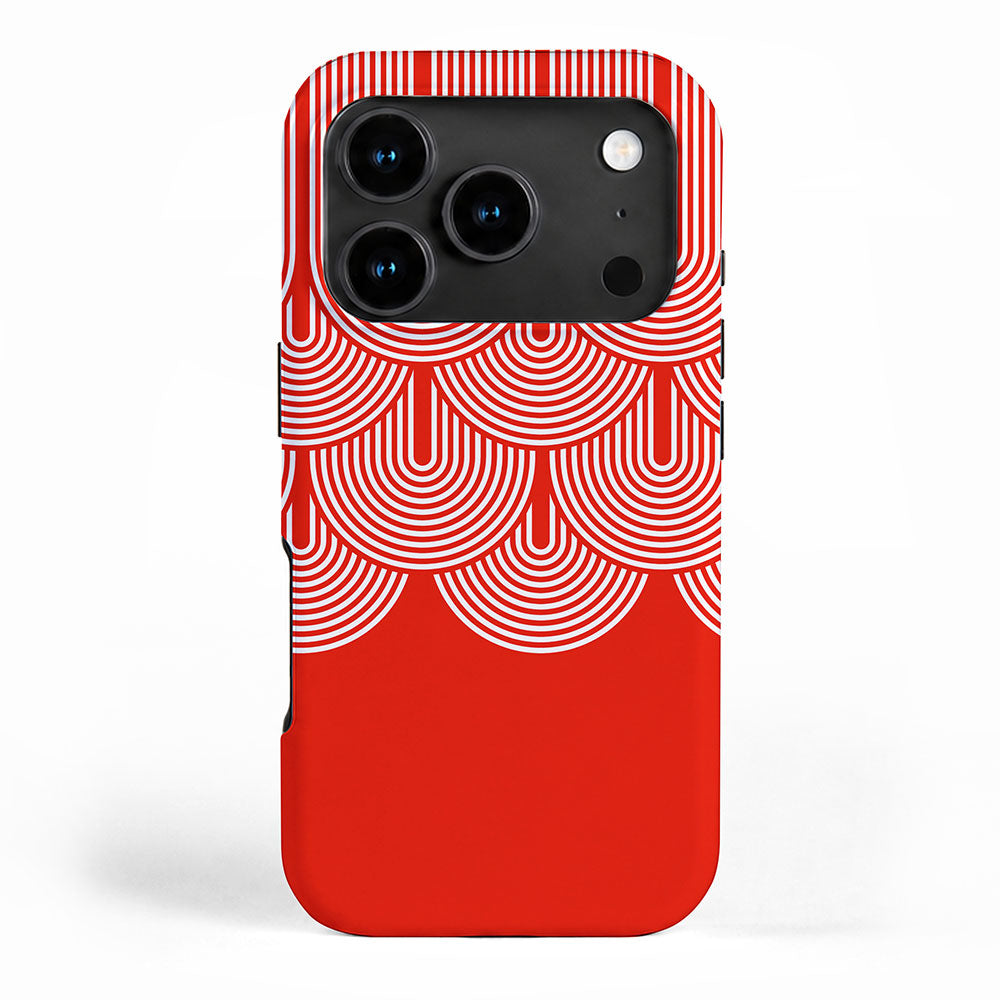 Red shapes pattern iPhone Case Gallery Image 1