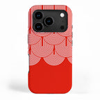 Red shapes pattern iPhone Case Gallery Image 1