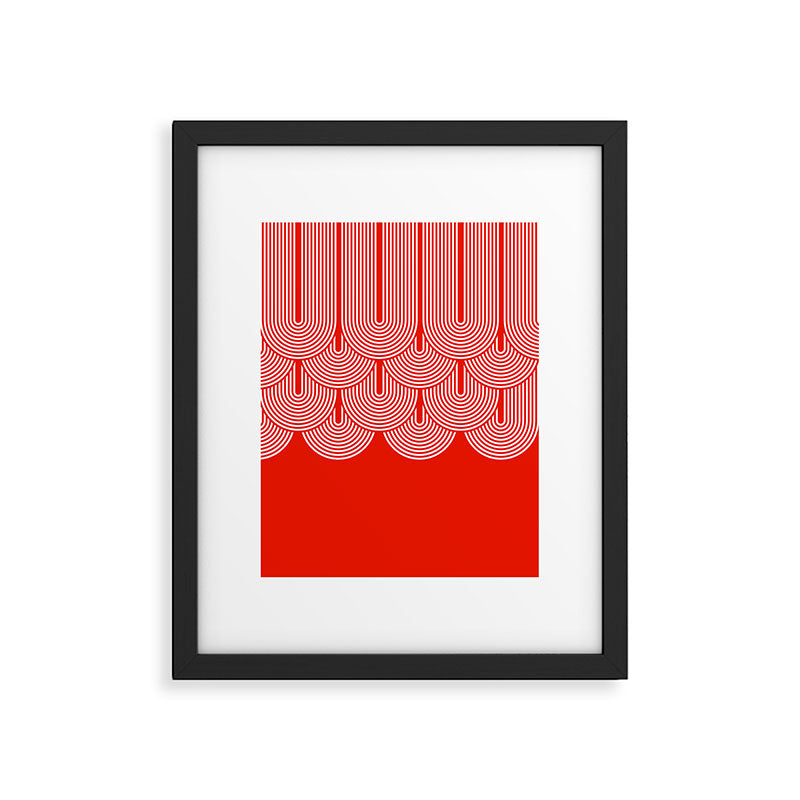 Red shapes pattern Framed Art Print Gallery Image 5