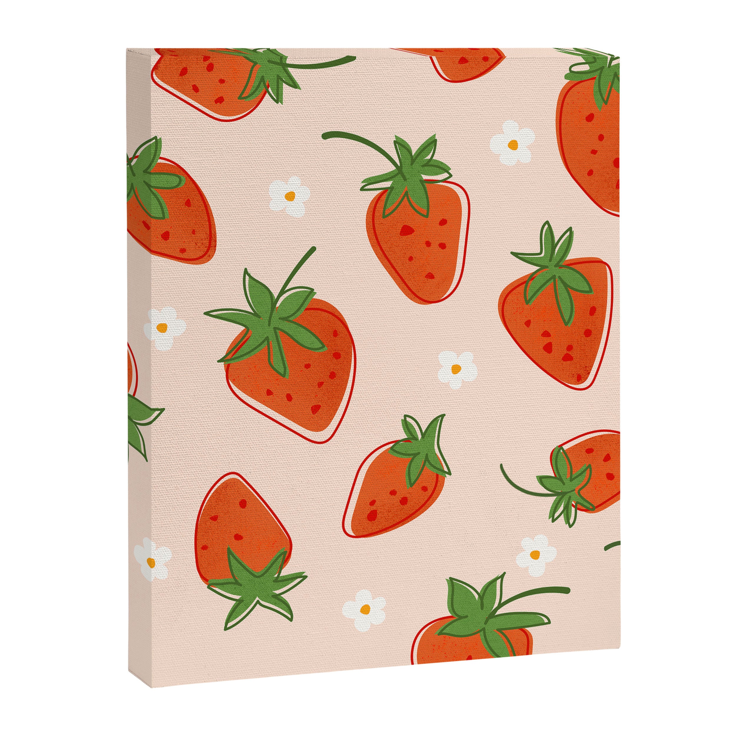 Red Strawberries Pattern Canvas Print Gallery Image 8