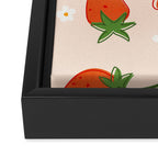 Red Strawberries Pattern Framed Canvas Print Gallery Image 3