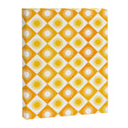 Retro Checkered Yellow Sun Pattern Canvas Print Gallery Image 8