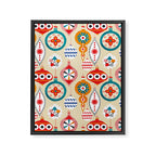 Retro christmas ornaments pattern Framed Canvas Print Gallery Image 6