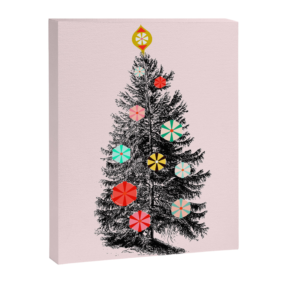 Retro Christmes tree no2 Canvas Print Gallery Image 8