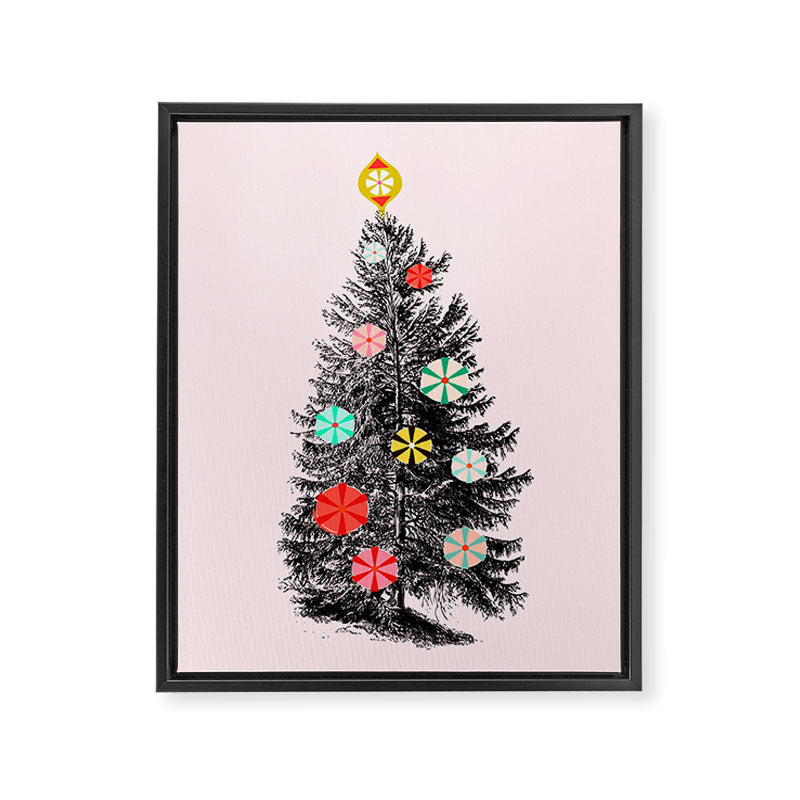 Retro Christmes tree no2 Framed Canvas Print Gallery Image 8