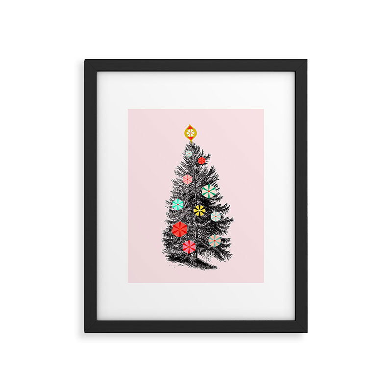 Retro Christmes tree no2 Framed Art Print Gallery Image 6