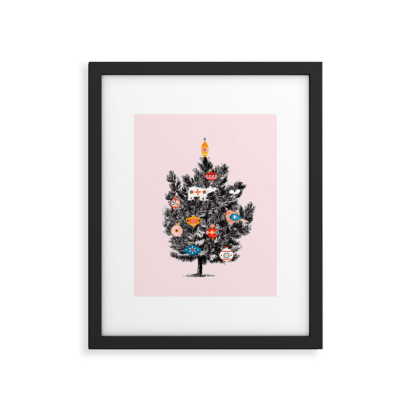 Retro Christmas tree no3 Framed Art Print Gallery Image 6