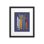 Retro Colorful Skis Framed Art Print Gallery Image 4