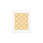 Retro Floral Pattern in Yellow Art Print Gallery Image 1