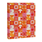 Retro Geo Pop Orange Pink Pattern Canvas Print Gallery Image 8