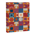 Retro Geo Textile Mid Century Pattern Canvas Print Gallery Image 8