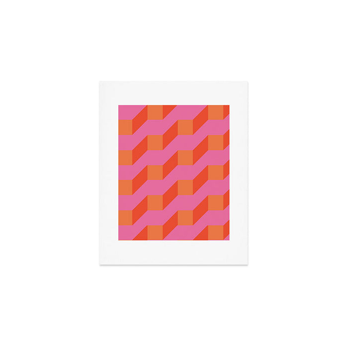 Retro geometry bright pattern no10 Art Print Gallery Image 1