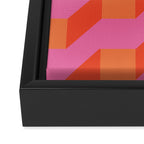 Retro geometry bright pattern no10 Framed Canvas Print Gallery Image 3